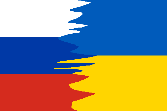 Russia vs Ukraine flag